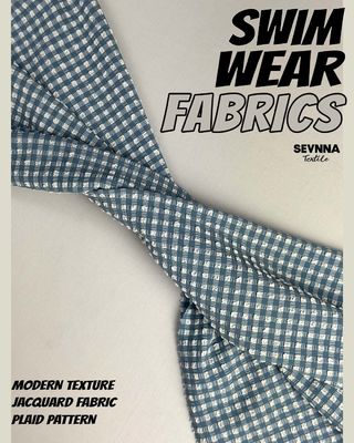 프리미엄 텍스처 수영복 원단, 폭 115cm, 170gsm 무게, 수영복을 위한 세련된 텍스처 패턴