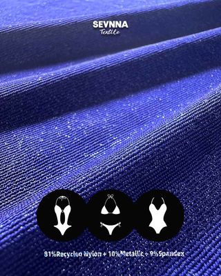 145cm 너비 지속 가능한 수영복을 위해 단단한 패턴의 재활용 수영복 천