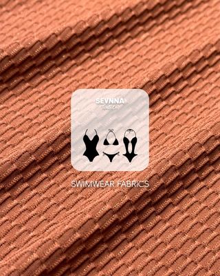 130cm 너비, 250gsm 무게, 재활용 나일론 혼방의 프리미엄 텍스처 수영복 원단 - 고성능 수영복용