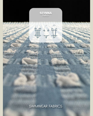 프리미엄 텍스처 수영복 원단, 폭 115cm, 170gsm 무게, 수영복을 위한 세련된 텍스처 패턴