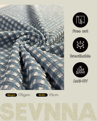 프리미엄 텍스처 수영복 원단, 폭 115cm, 170gsm 무게, 수영복을 위한 세련된 텍스처 패턴