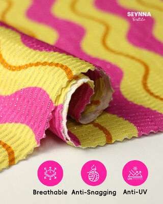 환경 친화적 인 재활용 수영복 직물 78% 재활용 나일론 5% 금속 은과 17% 스판덱스