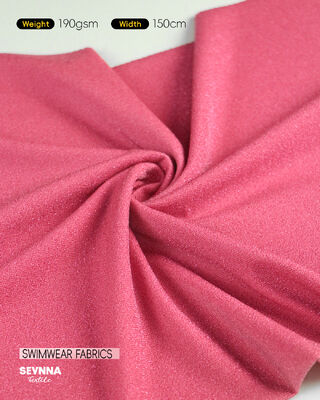 Eco Friendly Swimwear Fabric with 150cm Width Silver Lurex and GRS Certified for Sustainable Swimwear