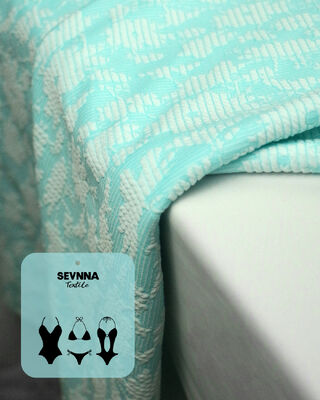 135cm 너비 195gsm 무게와 50% 재활용 폴리에스터 구성의 프리미엄 텍스처 수영 천