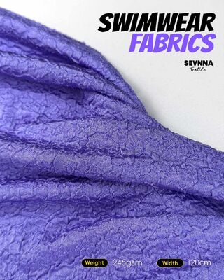 86% 재활용 나일론 UPF 50+ 245gsm 고성능 수영복 및 운동복용 텍스처 수영복