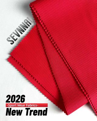 의류 사업용 빨간색 265-270gsm 운동 스타일 액티브웨어 니트 원단