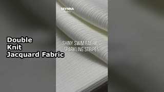 자카드 스타일의 재활용 폴리에스터 이중 니트 원단, 폭 160cm, 친환경 의류용